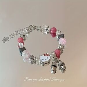 Sanrio Hello Kitty Red Beaded Bracelet w/ Bells | Adjustable | Parky Approved 🐾